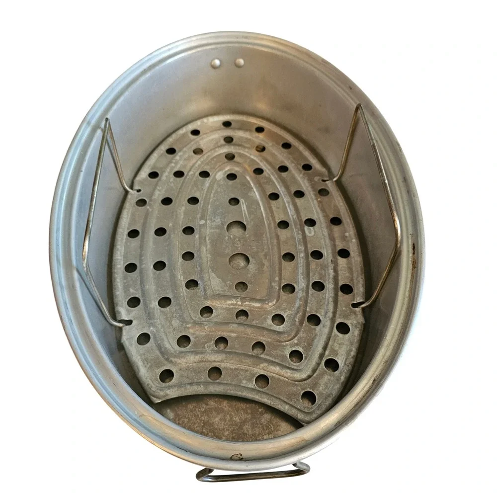 Vintage 1950s‎ Wear-Ever 2635 Oval Aluminum Roaster Pan Lid Rack USA Bakelite